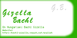 gizella bachl business card